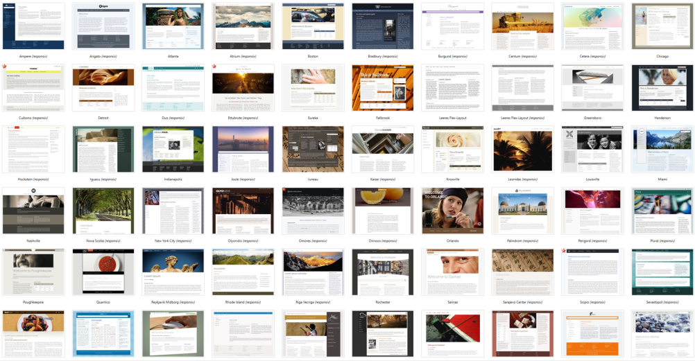 Ansicht verschiedene Designs Webseiten
